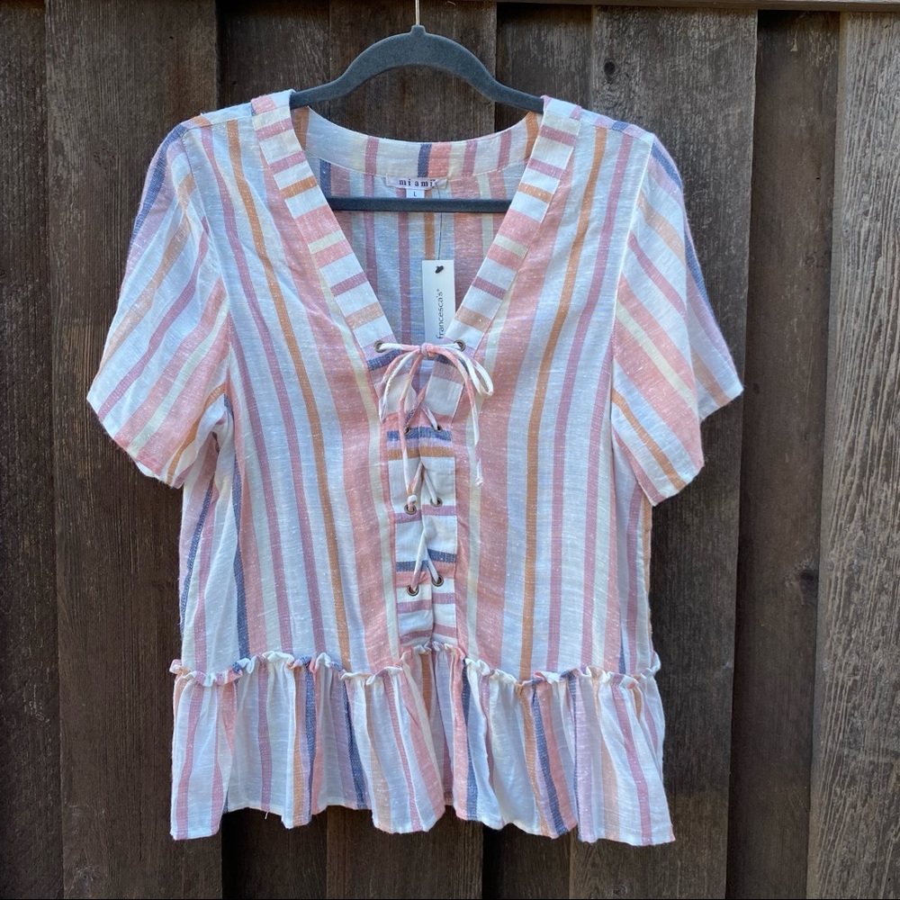 Francesca’s striped blouse